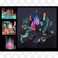 手绘魔幻王国插画-空若网 手绘魔幻王国插画-空若网