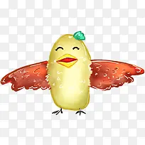 红色水彩手绘动物-空若网 红色水彩手绘动物-空若网