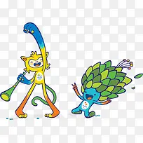 彩色卡通小动物-空若网 彩色卡通小动物-空若网