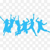 蓝色运动时尚人物手绘-空若网 蓝色运动时尚人物手绘-空若网