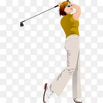 时尚生活高尔夫女性手绘-空若网 时尚生活高尔夫女性手绘-空若网