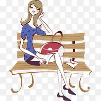 手绘约会时尚女孩-空若网 手绘约会时尚女孩-空若网