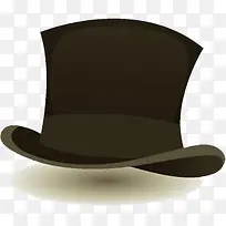 手绘黑色时尚礼帽-空若网 手绘黑色时尚礼帽-空若网