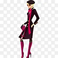 手绘时尚黑衣人物-空若网 手绘时尚黑衣人物-空若网