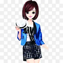 手绘红色短发时尚-空若网 手绘红色短发时尚-空若网