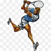 手绘网球时尚运动人物-空若网 手绘网球时尚运动人物-空若网