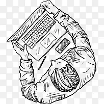 商务团队俯视图矢量素材-空若网 商务团队俯视图矢量素材-空若网