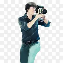 黑衣摄影帅哥-空若网 黑衣摄影帅哥-空若网