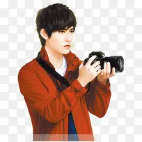 红衣摄影帅哥-空若网 红衣摄影帅哥-空若网