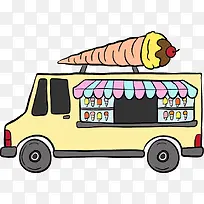 卡通手绘快餐车-空若网 卡通手绘快餐车-空若网