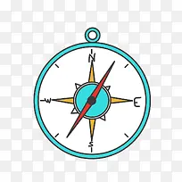 蓝色卡通指南针-空若网 蓝色卡通指南针-空若网