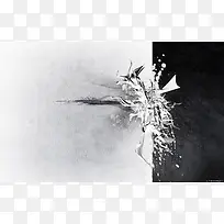 黑白色碰撞的海报-空若网 黑白色碰撞的海报-空若网