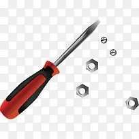 矢量手绘螺丝刀和螺丝-空若网 矢量手绘螺丝刀和螺丝-空若网