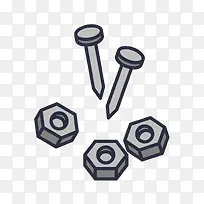 矢量手绘螺丝-空若网 矢量手绘螺丝-空若网