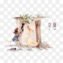 水彩立夏-空若网 水彩立夏-空若网