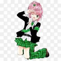 立绘动漫黑上衣女孩-空若网 立绘动漫黑上衣女孩-空若网