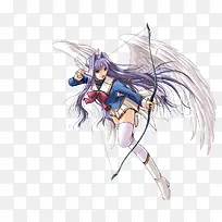 立绘动漫白翅膀女孩-空若网 立绘动漫白翅膀女孩-空若网