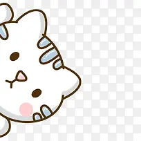 卡通白色猫咪素材-空若网 卡通白色猫咪素材-空若网