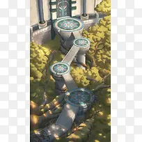 手绘炫舞场景插画-空若网 手绘炫舞场景插画-空若网