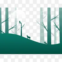 扁平化绿色森林-空若网 扁平化绿色森林-空若网