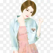 时尚短发现代女孩-空若网 时尚短发现代女孩-空若网