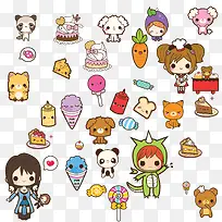 可爱手绘矢量图图片-空若网 可爱手绘矢量图图片-空若网