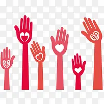 矢量举手创意图片-空若网 矢量举手创意图片-空若网