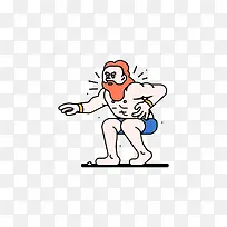 扁平创意原始人.-空若网 扁平创意原始人.-空若网