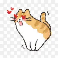 黄色爱情卡通猫咪-空若网 黄色爱情卡通猫咪-空若网