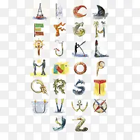 彩绘小图案矢量素材-空若网 彩绘小图案矢量素材-空若网