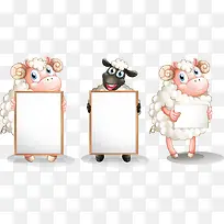 手绘卡通羊图案-空若网 手绘卡通羊图案-空若网