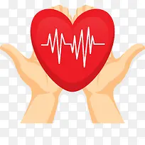 矢量手绘手捧心-空若网 矢量手绘手捧心-空若网