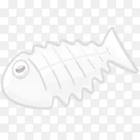 卡通白色鱼骨头-空若网 卡通白色鱼骨头-空若网