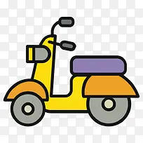 创意手绘卡通电动车-空若网 创意手绘卡通电动车-空若网