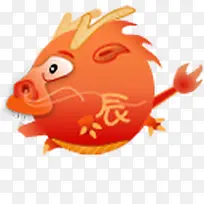 橙色卡通小龙-空若网 橙色卡通小龙-空若网