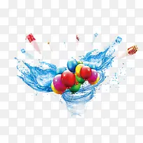 汽球水纹夏日食品促销图案-空若网 汽球水纹夏日食品促销图案-空若网