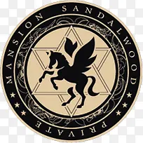 飞马创意圆形标志-空若网 飞马创意圆形标志-空若网