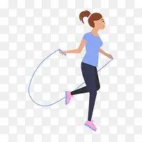 矢量 卡通手绘 跳绳-空若网 矢量 卡通手绘 跳绳-空若网