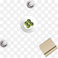 手绘卡通水果餐具-空若网 手绘卡通水果餐具-空若网