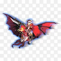 戴翅膀红衣美少女-空若网 戴翅膀红衣美少女-空若网