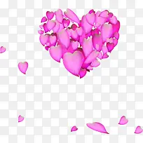 玫粉花瓣爱心-空若网 玫粉花瓣爱心-空若网