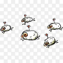 手绘卡通动物创意-空若网 手绘卡通动物创意-空若网