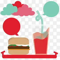 手绘卡通彩色食物-空若网 手绘卡通彩色食物-空若网