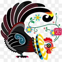 中国年彩色鸡年海报-空若网 中国年彩色鸡年海报-空若网
