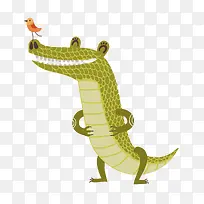 扁平化卡通小动物鳄鱼-空若网 扁平化卡通小动物鳄鱼-空若网