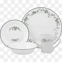 Corelle餐具盘碗桌设置-晚餐-空若网 Corelle餐具盘碗桌设置-晚餐-空若网