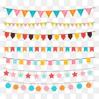 手绘卡通彩色吊旗-空若网 手绘卡通彩色吊旗-空若网