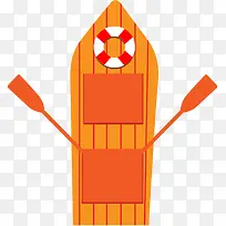 橙色小船矢量-空若网 橙色小船矢量-空若网
