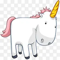 白色独角兽卡通-空若网 白色独角兽卡通-空若网