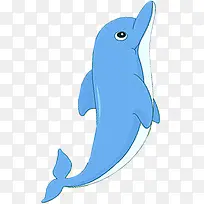 蓝色卡通海豚可爱-空若网 蓝色卡通海豚可爱-空若网